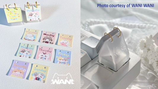 Cat Flip Calendar Artisan Keycap | Weekly Keyboard Accessory