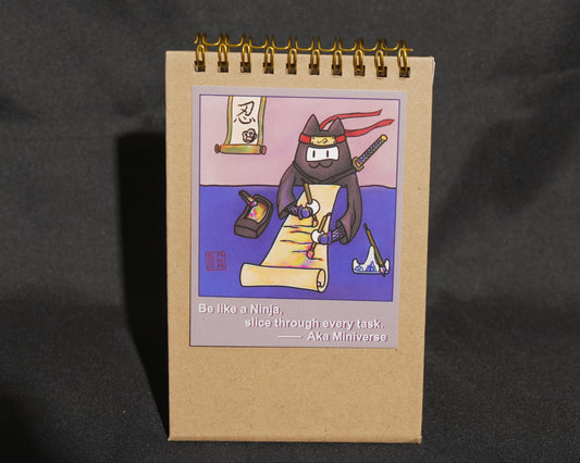 Ninjia Meowster Cat To-Do List Card | Aka Miniverse