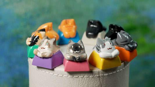 The Basics Handmade Cat Keycaps | Cat Kingdom Collection
