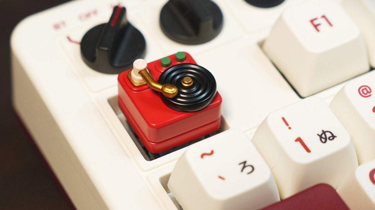 Retro Turntable Artisan Keycap | Mini Record Player