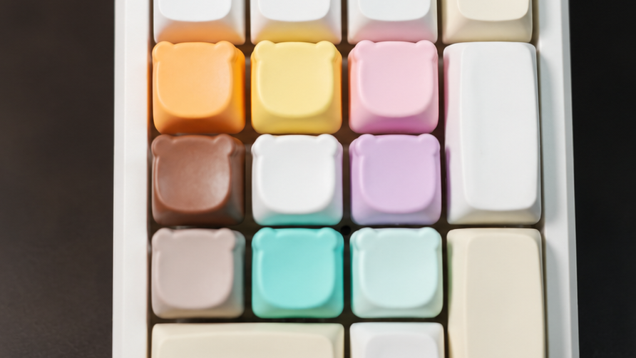 Basic Bear Head Shaped Keycap (Solid Color) | Cute Mechanical Keyboard Accent Keycap