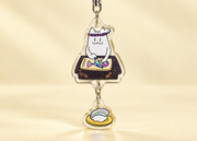 Sushi Chef Cat Acrylic Keychain | Original Art by Aka