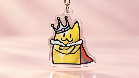 Cat King Acrylic Keychain | Aka Miniverse