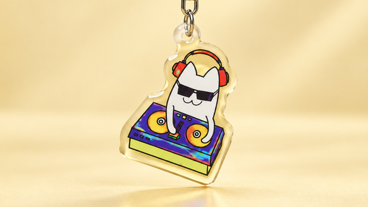 DJ Time - Acrylic Keycharm