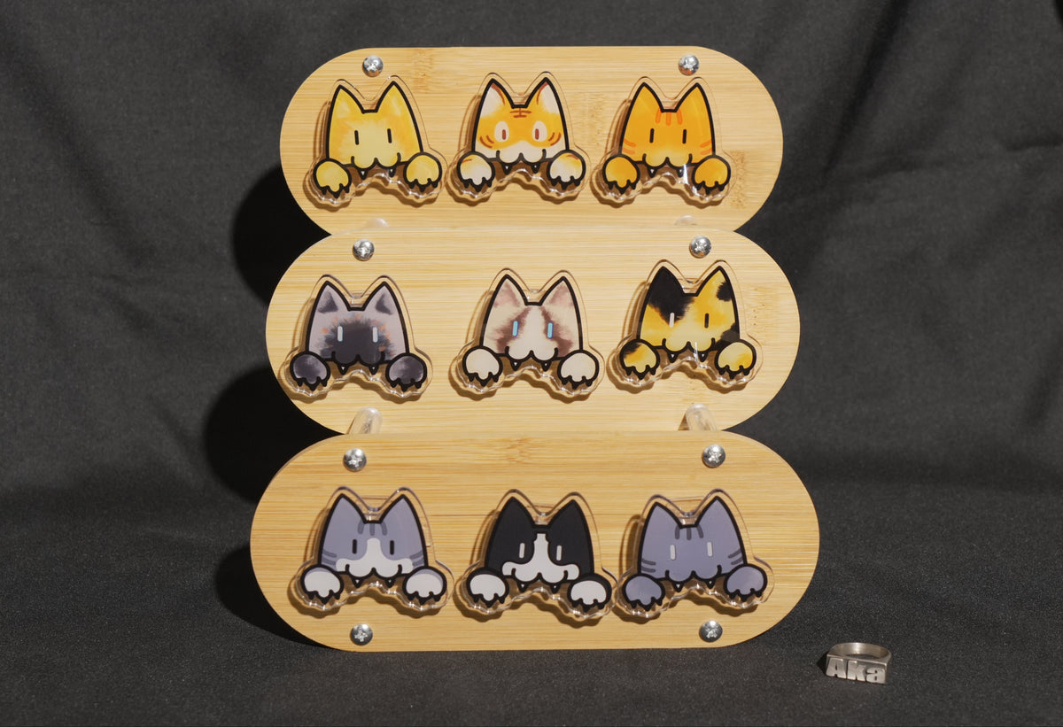 Let Them Bite! Cat Acrylic Clips | Original Art by Aka