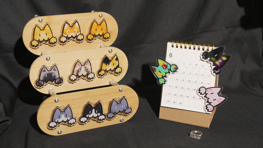 Let Them Bite! Cat Acrylic Clips | Original Art by Aka