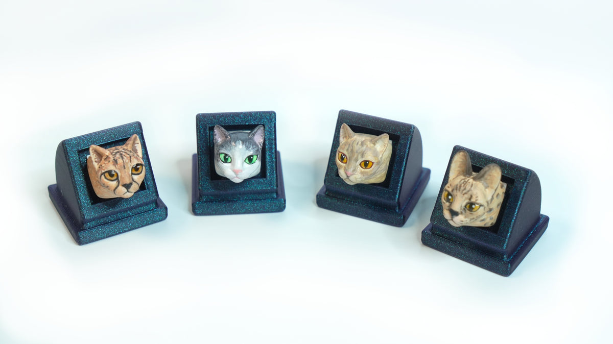 Shorthair Cat Portrait Artisan Keycap | Custom Pet Portrait