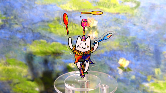 The Juggler Cat Acrylic Standee | Acrylic Memo Stand