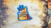 The Cat King Holographic Die-Cut Sticker