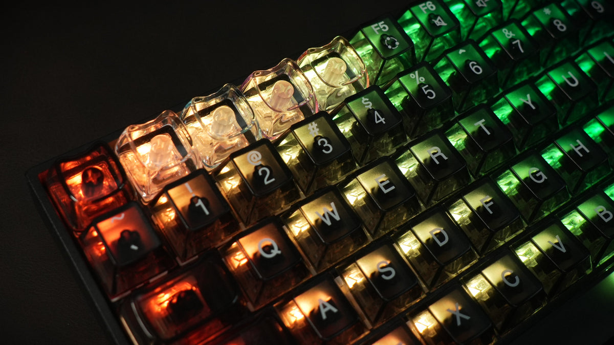 Basic Cat Head Shaped Keycap (Transparent)| Cute Kitty Mechanical Keyboard Accent Keycap