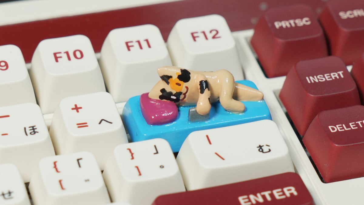 Midnight Scrolling Cat Artisan Keycap