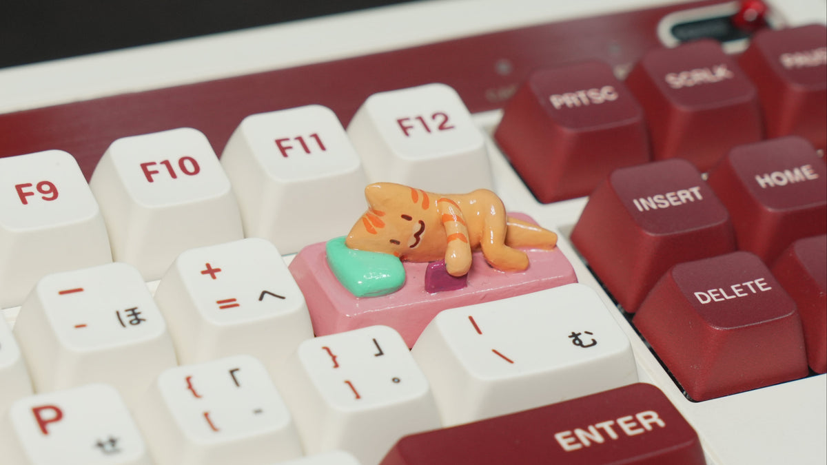 Midnight Scrolling Cat Artisan Keycap