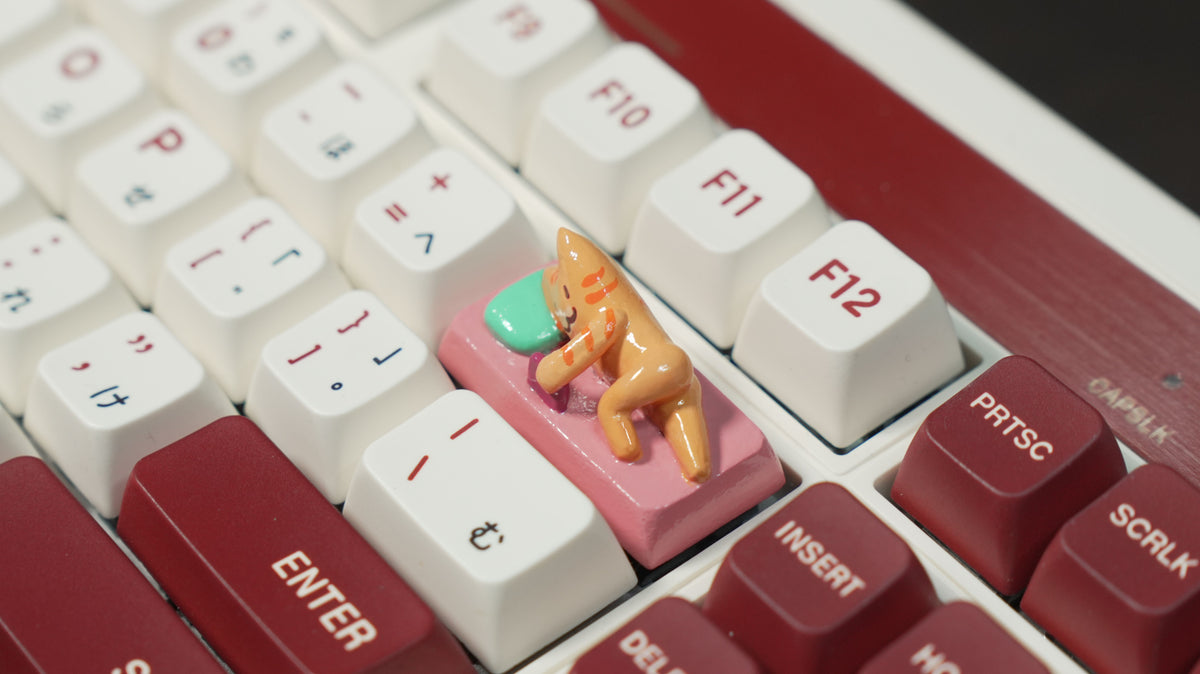Midnight Scrolling Cat Artisan Keycap