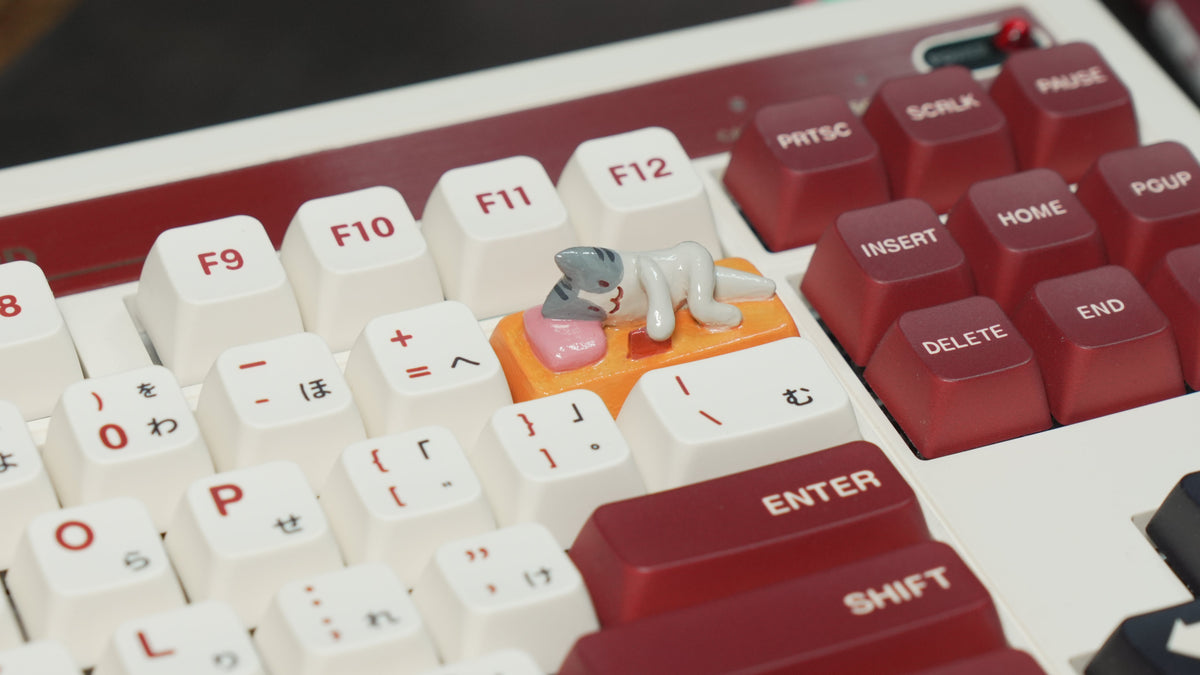 Midnight Scrolling Cat Artisan Keycap