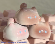 Blushing Loafing Around Kitty Artisan Keycap | Cat Loaf Keycap