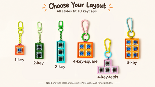 Keycap Fidget Keychain | 3D-Printed MX Switch Charm