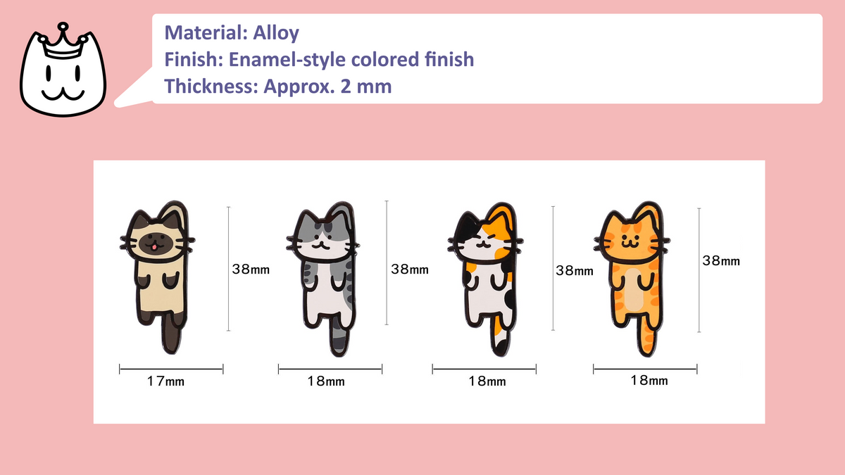 Cute Cat Metal Pin | Kitty Time