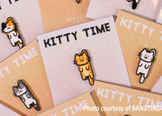 Cute Cat Metal Pin | Kitty Time