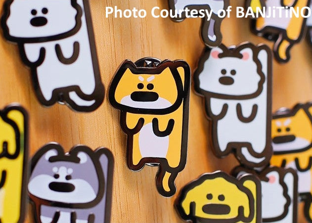 Cute Dog Metal Pin | Puppy Time