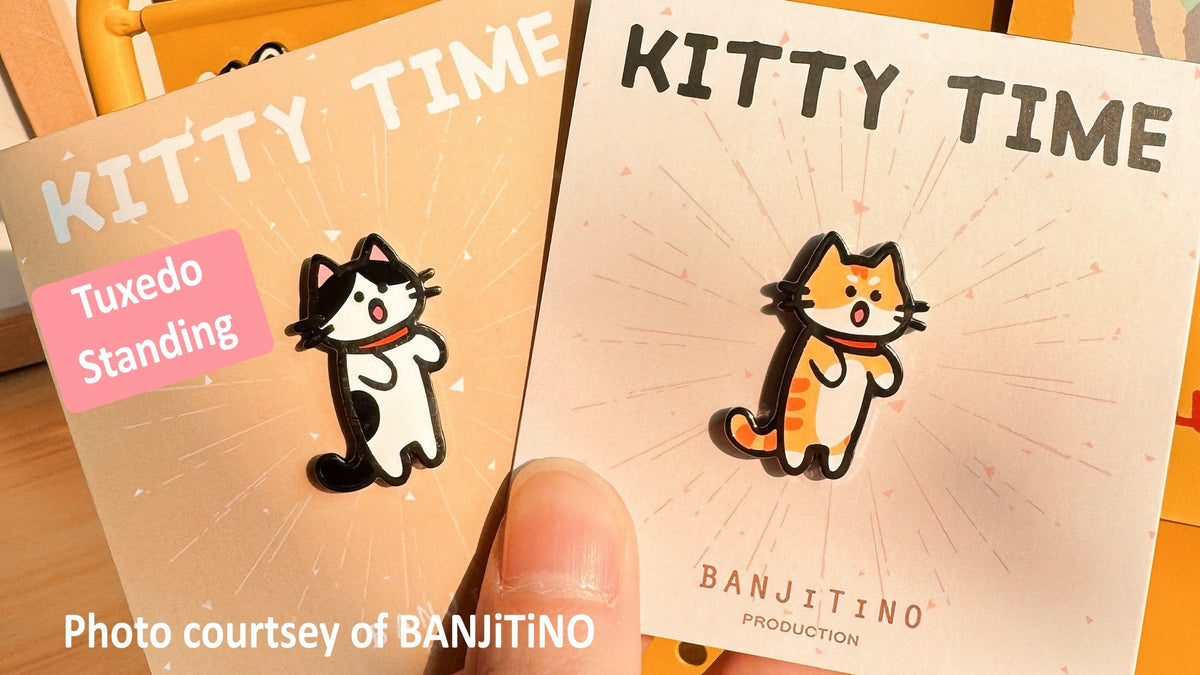 Cute Cat Metal Pin | Kitty Time