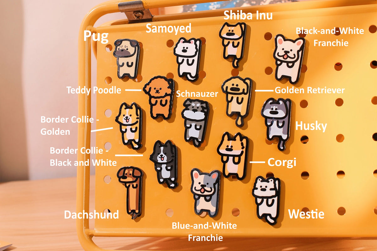 Cute Dog Metal Pin | Puppy Time