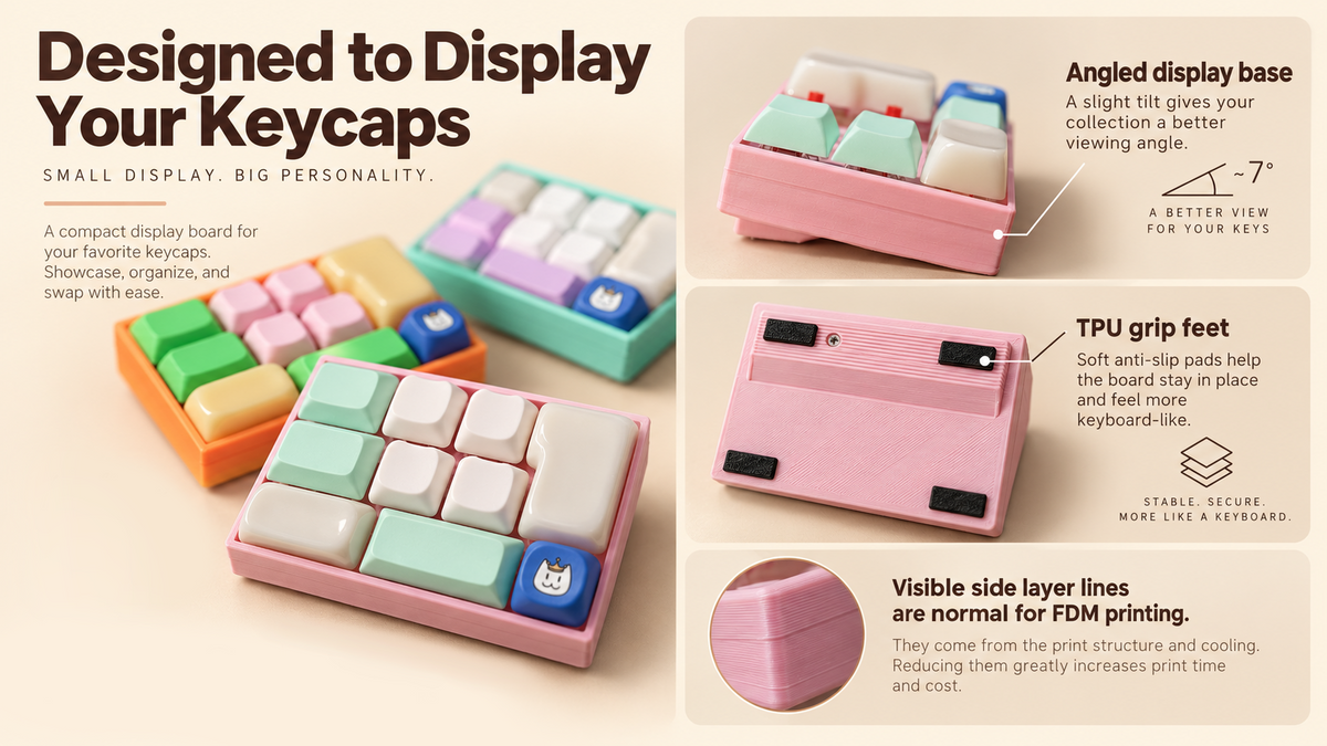 Mini Keycap Display Keyboard – A-Type | MX Switch Keycap Stand
