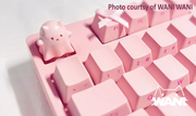 Ghostie Kitty Artisan Keycap | Pink Ghost Cat Keycap