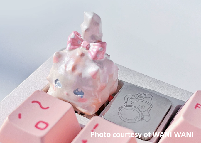 Little Sniffles Kitty Artisan Keycap | Cute Cat Keycap