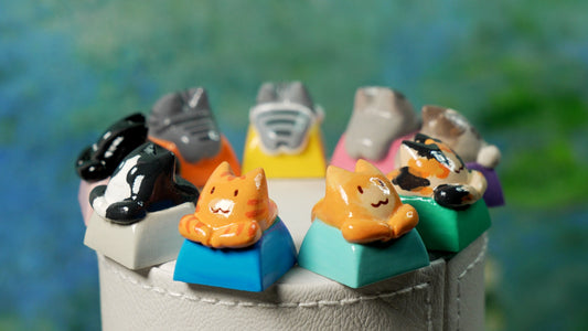 The Basics Handmade Cat Keycaps | Cat Kingdom Collection