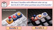 Retro Arcade Control Keycaps | Joystick, Button & Speaker Resin Keycaps