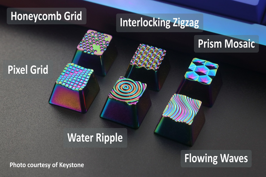 Electroplated Metal Artisan Keycap | Geometric MX Keycap