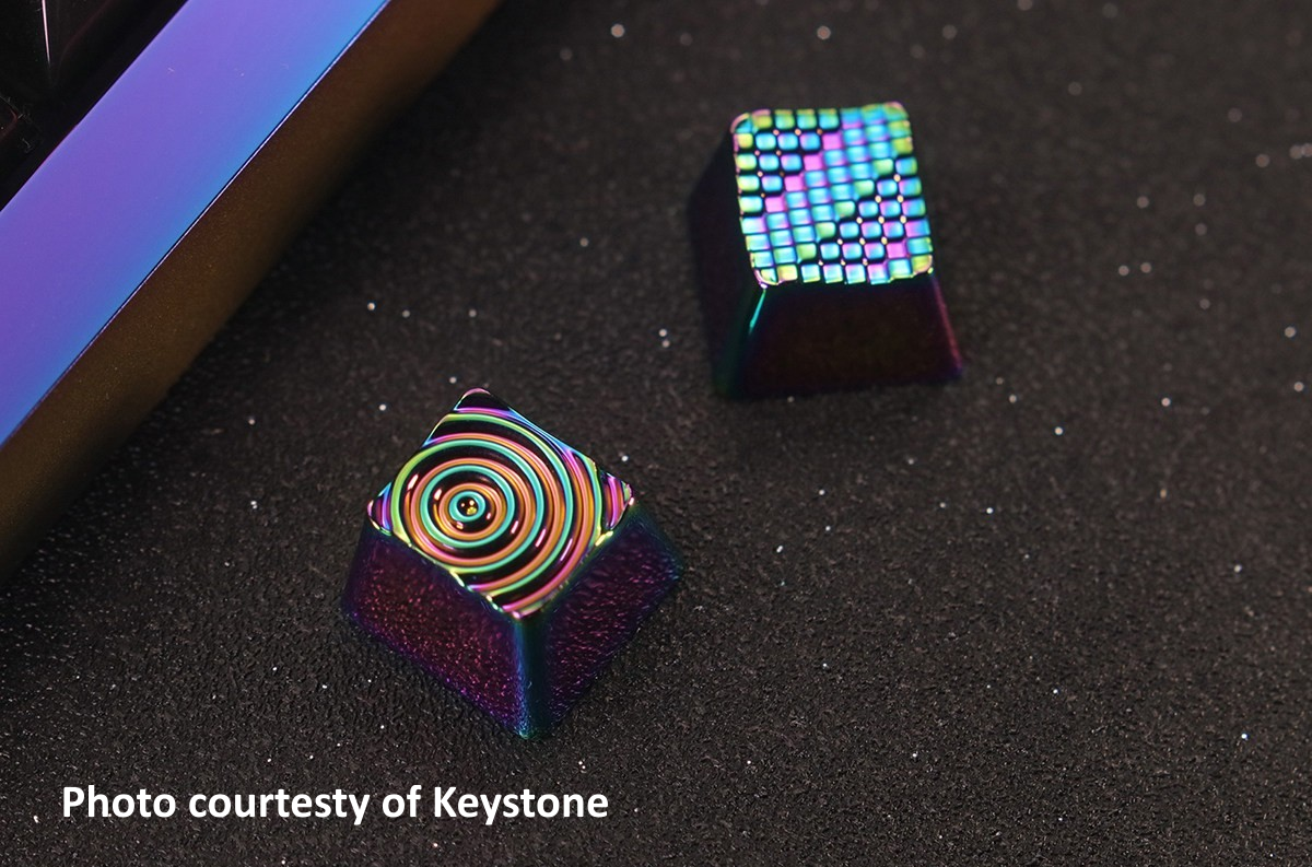 Electroplated Metal Artisan Keycap | Geometric MX Keycap