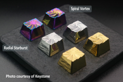 Electroplated Metal Artisan Keycap | Geometric MX Keycap