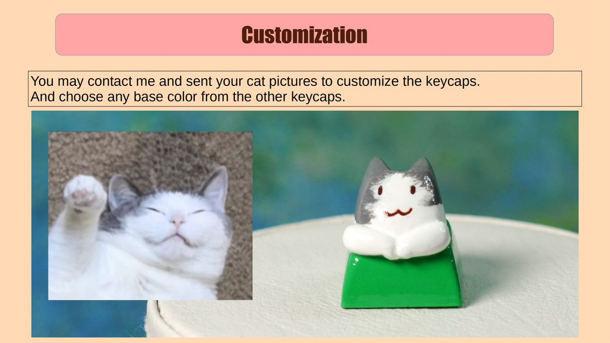Gym Bro Cat Artisan Keycap | Handmade Muscular Cat