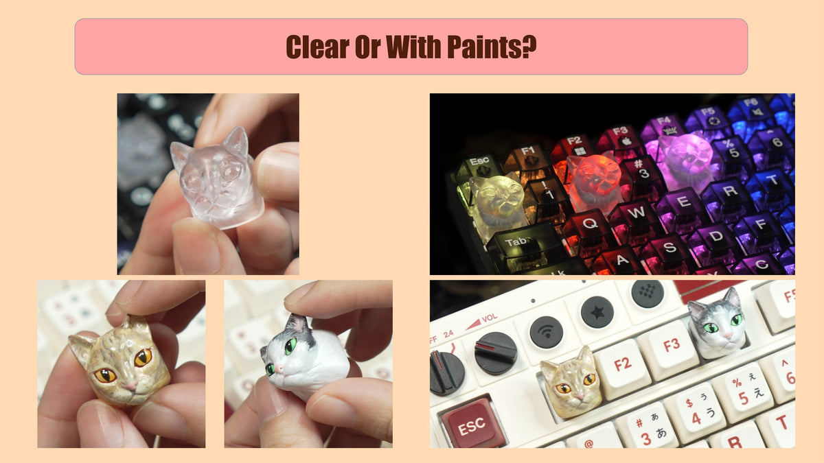 Shorthair Cat Portrait Artisan Keycap | Custom Pet Portrait