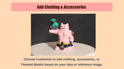 Gym Bro Cat Artisan Keycap | Handmade Muscular Cat