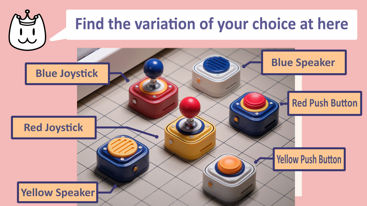 Retro Arcade Control Keycaps | Joystick, Button & Speaker Resin Keycaps
